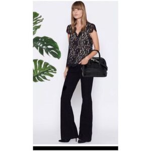 Joie Averra  Black Lace Top XS EUC